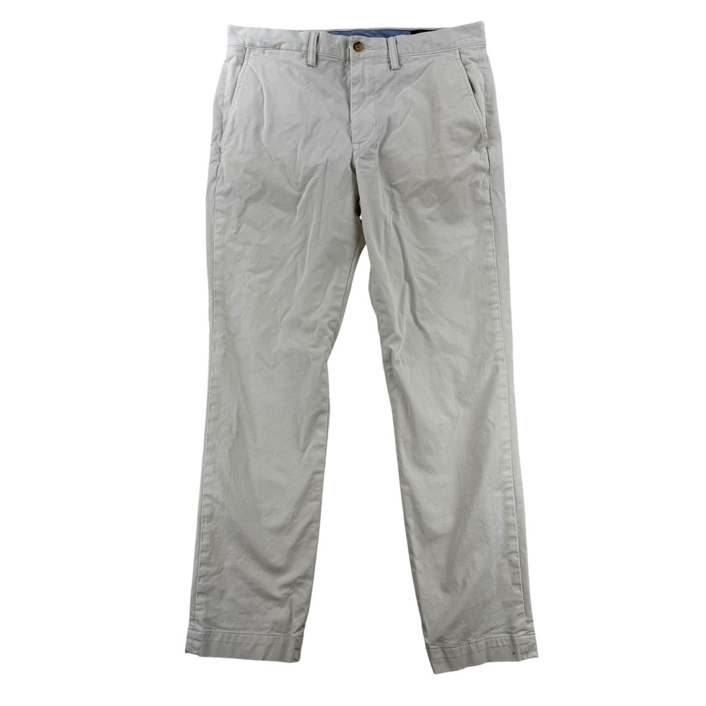 Polo Ralph Lauren Chino Pants Mens 33x32 White Regular Fit Stretch Straight